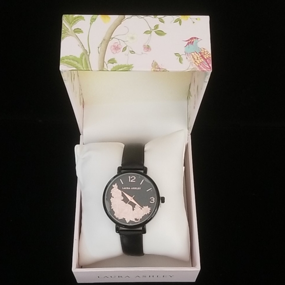 NWT Laura Ashley Rose Gold Floral Dial Inlay Watch main image 7